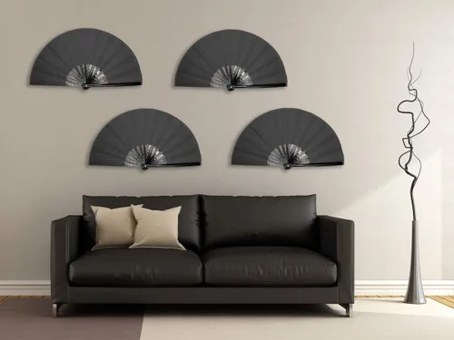Miniatura 8 de OMyTea Ventilador grande para baile de línea - Ventilador de mano plegable con botas en el suelo - Ventilador de mano plegable chino de Tai Chi Kung