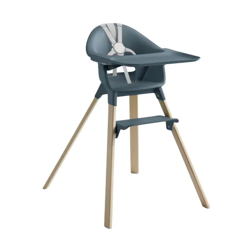 Miniatura 10 de Stokke Clikk Silla Alta, Negro/Marrón Cálido - Silla Alta Todo en Uno con Bandeja + Arnés - Ligera, Duradera y Apta para Viajes - Ergonómica