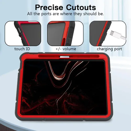 Miniatura 7 de Grifobes Funda para iPad de 11 pulgadas (A16) 2025 / iPad de 10ª Generación 2022 de 10.9 pulgadas, Cubierta Robusta Resistente a Impactos