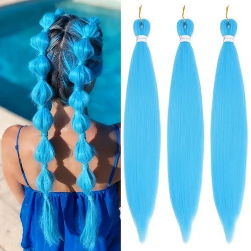 Miniatura 14 de Cabello trenzado preestirado de 26 pulgadas, 8 paquetes 1B, trenzas bohemias de ganchillo con textura Yaki suave para mujeres negras, no tóxico