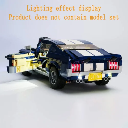 Miniatura 7 de GEAMENT Kit de luces de bloques de versión mejorada para el modelo de construcción Creator Expert Ford Mustang, compatible con el auto Lego 10265