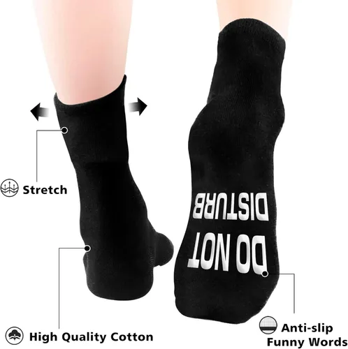 Miniatura 42 de AGRIMONY Calcetines divertidos con texto en inglés «Do Not Disturb Gaming» para hombres, mujeres, adolescentes, niños, Pascua, padres, cumpleaños