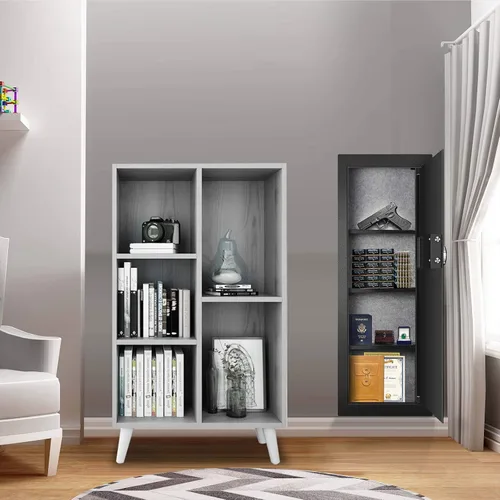 Miniatura 5 de Caja fuerte de seguridad biométrica oculta con huella dactilar - Caja fuerte empotrable en pared entre montantes, perfecta para hogar/oficina/hotel