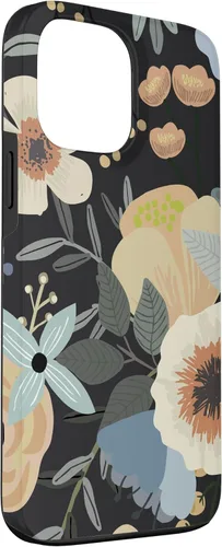 Miniatura 3 de Funda para iPhone 13 Pro Max Boho Wildflower Garden Botanical Floral Pattern (negro)