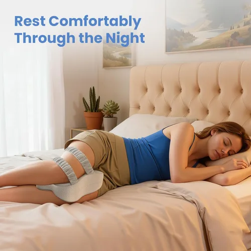 Miniatura 8 de JINXIA Almohada de rodilla para dormir de lado, cómoda almohada de espuma viscoelástica para dormir de lado, almohada para dormir entre piernas
