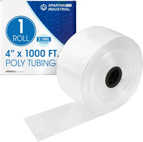 Miniatura 10 de Spartan Industrial Mini rollo de tubos planos de polietileno LDPE de 2 pulgadas de ancho, 2 pulgadas de ancho x 1000 pies de largo, 2 mil Ideal