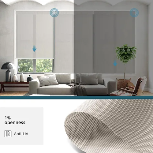 Miniatura 2 de Cortinas enrollables inteligentes de filtrado de luz motorizadas compatibles con HomeKit, persianas inteligentes para ventanas con 1% de apertura