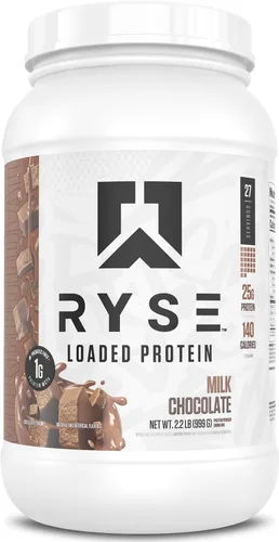 Miniatura 32 de Ryse - Proteína en polvo cargada, 0.88 onzas de aislado y concentrado de proteína de suero de leche, fibra prebiótica y MCT, baja en carbohidratos
