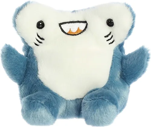 Aurora® Adorable Palm Pals™ Huddleston Hammerhead Shark™ Animal de peluche, diversión de bolsillo, juego sobre la marcha, azul, 5 pulgadas