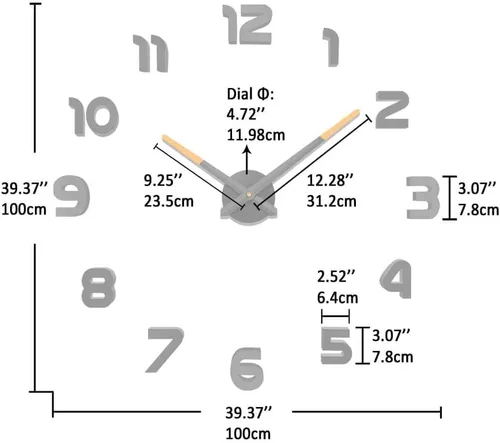 Miniatura 3 de Reloj de pared Vangold para decoración de sala de estar