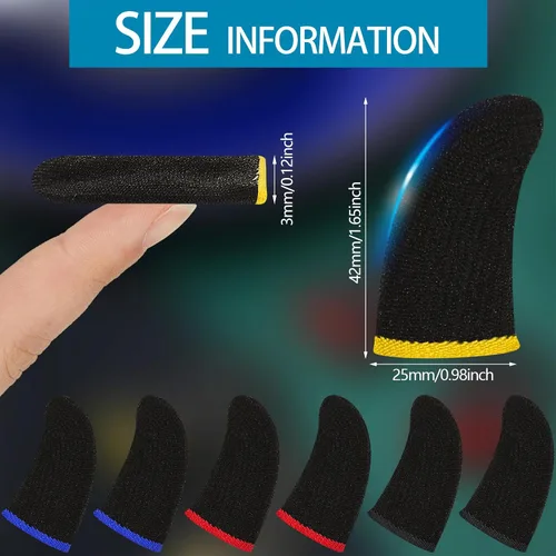 Miniatura 2 de Jiuguva 120 fundas para dedos para videojuegos, antisudor, para control de juego, manga para pulgar, transpirables, guantes de juegos para pantalla