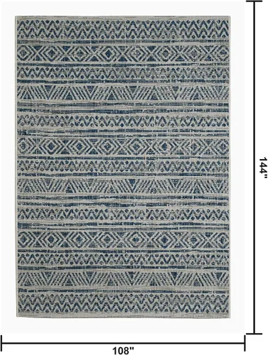 Miniatura 2 de FH Home Alfombra plana tejida para exteriores, impermeable, fácil de limpiar, resistente a las manchas, hilo de polipropileno de alta calidad