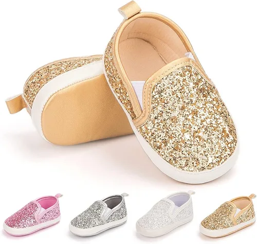 Meckior Zapatos de lona para bebés, niñas y niños, suela suave, para niños pequeños, sin cordones, recién nacidos, cuna, mocasines, zapatillas