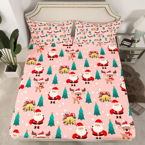 Miniatura 32 de Erosebridal Divertida sábana bajera ajustable de Halloween para niños, lindo juego de ropa de cama de calabaza fantasma, decoración de Halloween