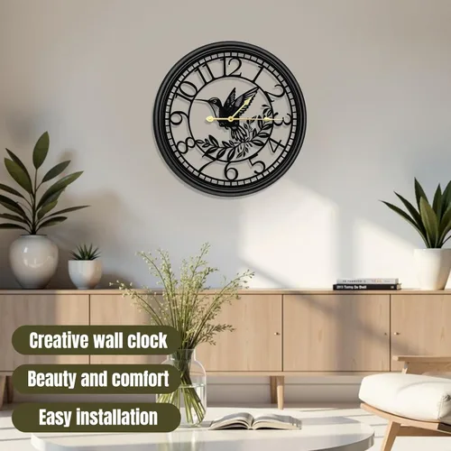 Miniatura 5 de Reloj de pared grande – Reloj de pared para decoración de sala de estar, silencioso y sin tictac, adecuado para decoración de pared, decoración