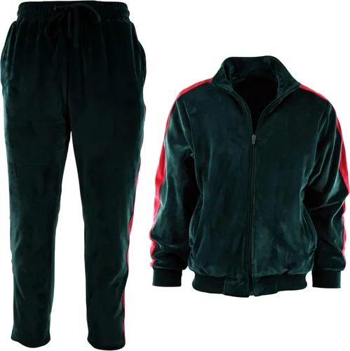 Miniatura 2 de Conjunto de terciopelo para hombre con bolsillos con cremallera y forro de terciopelo