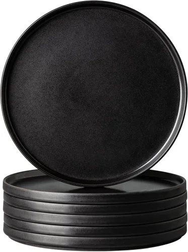 Miniatura 10 de AmorArc Juego de Platos de Cerámica para Cena y Ensalada, Set de 4, Juego de Platos de 8.5 Pulgadas con Esmalte Mate Reactivo, Postre, Ensalada
