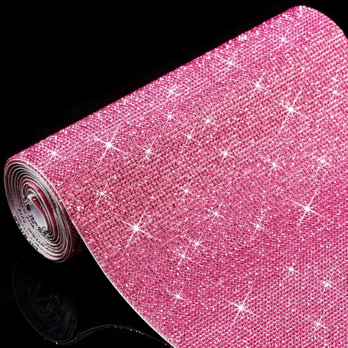 Miniatura 10 de Outus 60750 Piezas Lámina de Pedrería Brillante 59 x 7.87 Pulgadas Pegatina de Pedrería Autoadhesiva de Cristal Brillante con Diamantes de Imitación