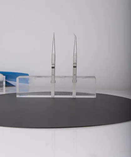 Miniatura 7 de Juego de pinzas de precisión, acero inoxidable antiestático curvado de pinzas, para electrónica, trabajo de laboratorio, fabricación de joyas, Tono