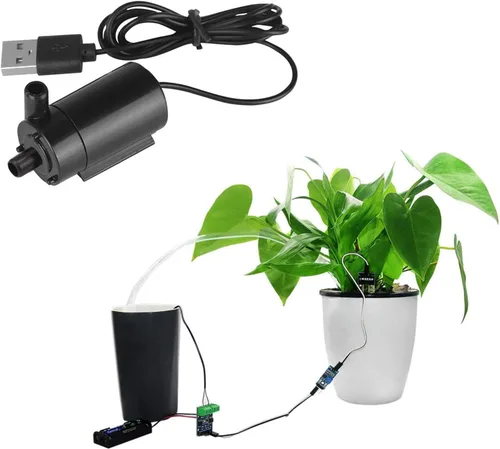 Miniatura 2 de Mini bomba de agua micro sumergible USB de 3 a 5 V CC, pequeña bomba de acuario para pecera, acuarios, fuente de estanque, jardín hidropónico (negro)