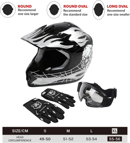 Miniatura 4 de SLMOTO - Casco DOT para niños y jóvenes, casco de motocross todoterreno, casco de motocicleta de calle, casco de bicicleta de tierra, motocross
