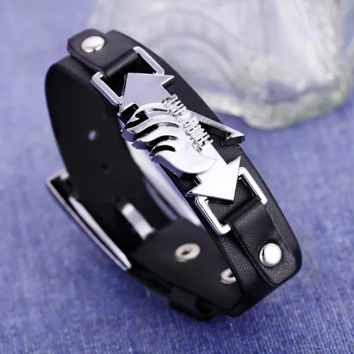 Miniatura 2 de CG - Pulsera de piel con cola de hada, color negro, talla única