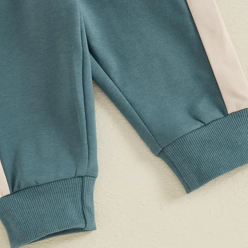Miniatura 51 de Conjunto de sudadera de manga larga con cuello redondo y pantalones deportivos para bebés, ropa de invierno para bebé