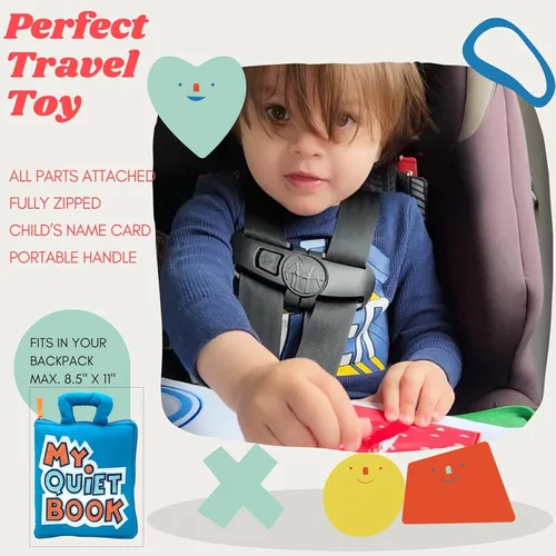 Miniatura 2 de My Quiet Book - Viaje en Coche Avión para Niños Pequeños - Todas las Partes Conectadas - Libro de Tablero de Actividades Montessori, Juguetes
