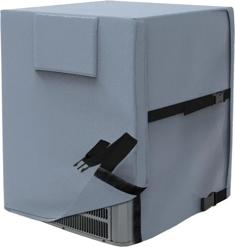 Miniatura 8 de AKEfit Cubierta de Aire Acondicionado para Exterior, Impermeable de Servicio Pesado, Defensor de AC con Tela Oxford Duradera, Protector de AC Negro