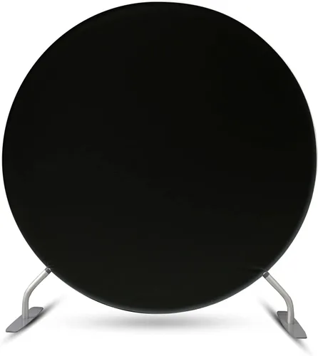 Miniatura 4 de Cubierta de fondo redonda, telón de fondo circular negro puro (sin soporte), 7.5 pies (90.6 in), borde sin costuras, elástico, ceremonia de premio