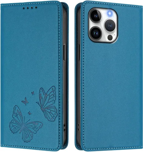 Miniatura 15 de Butterfly Embossed Leather Wallet Flip Case for Motorola Moto E22i 4G, Magnetic Closure, RFID Blocking Cover, Card Holder Black.