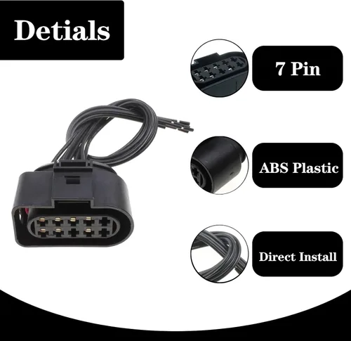 Miniatura 5 de Conector de coleta para faros delanteros Kenworth T680, conector de coleta de faro halógeno