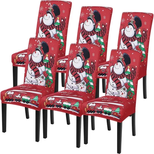 Miniatura 21 de SearchI Juego de 4 fundas para sillas de comedor, elásticas con estampado floral, fundas deslizables para sillas Parsons de spandex, removibles