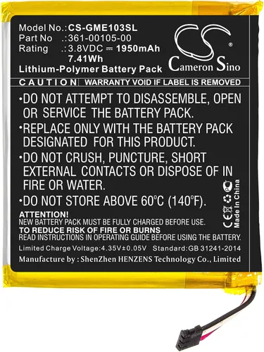 Miniatura 3 de Batería de 1950 mAh / 7.41 Wh para Garmin Edge 1030 PN: Garmin 361-00105-00