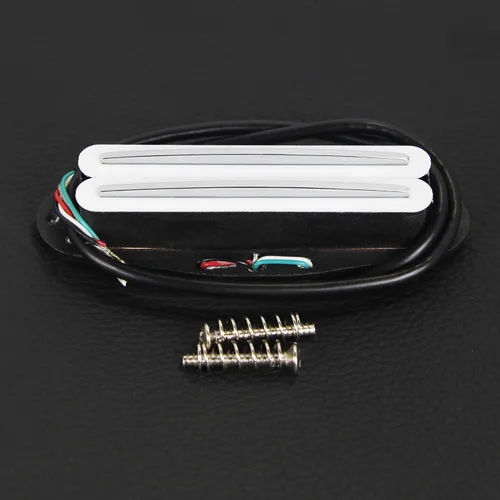 Miniatura 3 de FLEOR Alnico 5 Pastilla Humbucker de Doble Riel Caliente de Tamaño Single-Coil 12-13K, Blanca Blanco