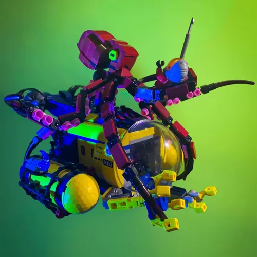 Miniatura 5 de Aetheria MOC - Juego de construcción de pulpo, criatura marina profunda, pulpo, bloques de construcción, ladrillos decorativos creativos