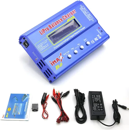 IMAX B6 Cargador de Equilibrio de Batería Lipo de 80W Descargador de 6A, RC Hobby Lipo NiMh Li-ion Ni-Cd Cargador de Equilibrio Digital Lipro