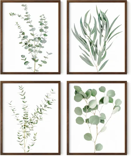 Miniatura 21 de HAUS AND HUES Arte de pared floral gris, juego de 4 pósteres de plantas para pared vintage, impresiones botánicas, cuadros de flores en blanco