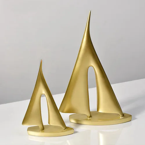 Miniatura 3 de Escultura moderna para decoración del hogar, decoración de velero, estatua abstracta de esculturas y estatuas de arte de resina, regalos de barco
