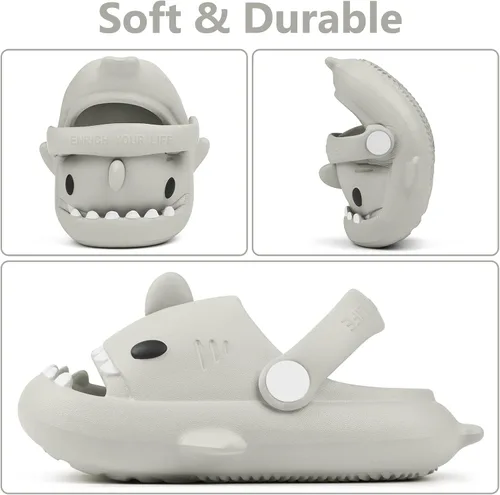 Miniatura 3 de Toddler Shark Cloud Slides Kids Shower Sandals Boys Girls Cute Cartoon Fish Flip Flops Beach Pool Home Slippers Shoes Quick Dry Non-Slip