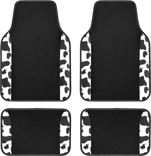 Miniatura 7 de Flying Banner - Fundas de asiento de automóvil para asiento delantero y trasero, piel sintética, a prueba de agua, fibra de carbono
