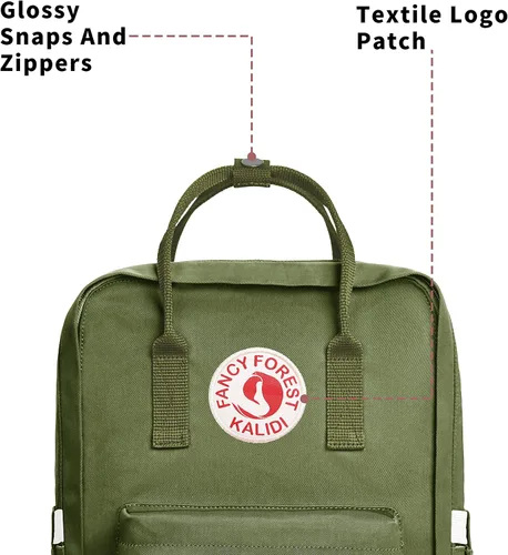 Miniatura 2 de KALIDI Mochila casual para laptop de 15 pulgadas, mochila clásica para campamento, viajes, exteriores, cuadrada, mochila para universidad, Verde