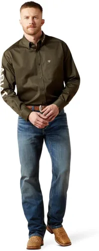 Miniatura 5 de Ariat Camisa de sarga con logotipo del equipo para hombre