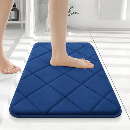 Miniatura 23 de OLANLY Tapete de baño de espuma viscoelástica de 24 x 16 pulgadas, ultra suave y absorbente, lavable a máquina, cómodo tapete de baño para suelo