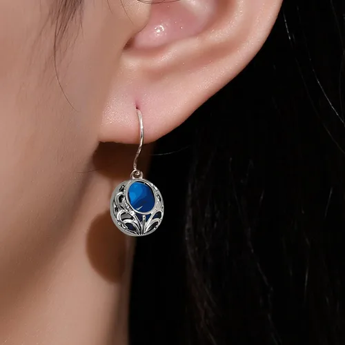Miniatura 4 de Handmade Women's Earrings,Recycled Vintage Mason Jar and Vintage lace lever hollowed out rear earrings,earrings for women,jewelry boxes for