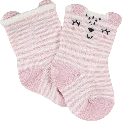 Miniatura 3 de Gerber Calcetines unisex para bebé, 6 pares a prueba de moños, rosa (Leopard PINK)