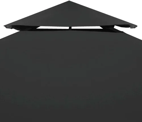 Miniatura 3 de Gazebo de 2 niveles, glorieta de techo rígido, glorieta de césped, glorieta de patio, kiosco de cochera, glorieta de cubierta, cenador de camping