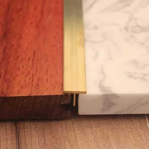 Miniatura 8 de ZIMGOD Tira de transición de piso de latón, moldura en T, umbral de piso laminado para pisos de alfombra a azulejos, cubierta de costura de piso