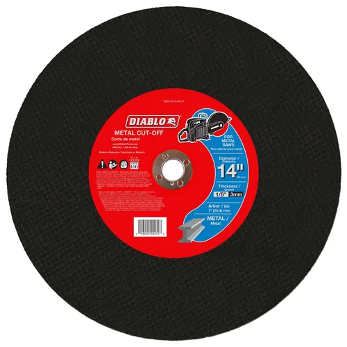 Miniatura 10 de Diablo Disco de corte de metal de diamante para metal, durabilidad extrema y larga vida útil, segmentado, 5 pulgadas de diámetro, eje de 7/8