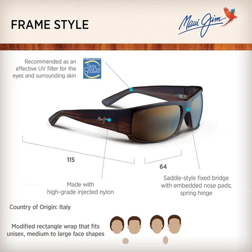 Miniatura 6 de Maui Jim Gafas de sol polarizadas envolventes para hombre y mujer